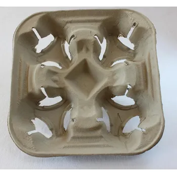 Podnos na 4 kelímky papírový 22*22 cm