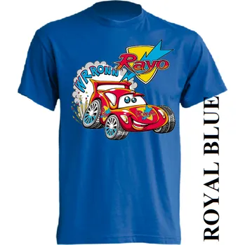 detske-levne-bavlnene-tricko-potisk-auto Barva: Royal blue - královsky modrá, velikost: 104