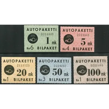 Poštovní známka Posti Finland (1949) č. 1 - 5 ** / * - Finsko - Autopošta