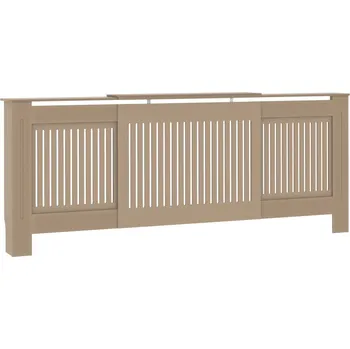 vidaXL Kryt na radiátor MDF béžový 205 cm