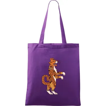 Mayové - zvířata tygr - Taška bavlněná - 42 x 38 cm ( Fialová )