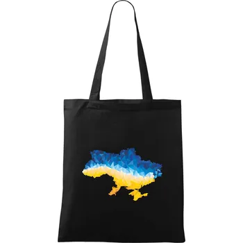 Mapa Ukrajiny polygony - Taška bavlněná - 42 x 38 cm ( Černá )
