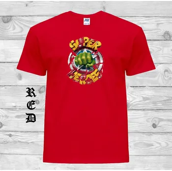 Chlapecké tričko detske-levne-bavlnene-tricko-potisk-Superheroes Barva: Red - červená, velikost: 140