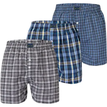 Pánské spodní prádlo Lodan Pánské trenýrky bavlněné mix barev - QS (3 ks v balení) Barva: Mix barva, Velikost: 3XL