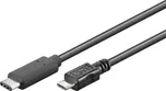 PremiumCord USB-C/microUSB 0,6 m černý