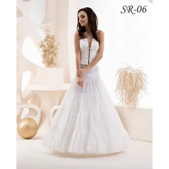 Dámská sukně Svatební spodnice áčkového střihu SR-06 (nadměr) Barva: bílá, Vybraná velikost: 5XL, Obvod kruhu: 270 cm