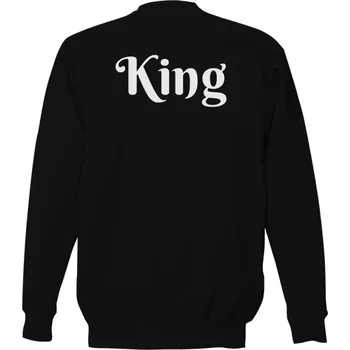 Pánská mikina Mikina bez kapuce Unisex s potiskem Mikina černá king pánské