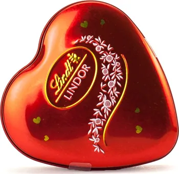 Bonboniéra Lindt LINDOR Srdíčko v plechové dóze 50 g