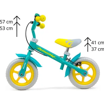 Odrážedlo MILLY MALLY odrážedlo Dragon s brzdou Mint