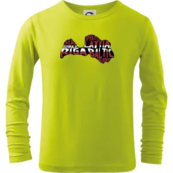 Dětská móda Mapy - názvy měst - Moldávie - Triko dětské Long Sleeve - 134 cm/8 let ( Limetková )