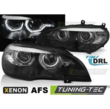 Přední světlomet Přední světla xenon D1S 3D LED DRL angel eyes, AFS BMW X5 E70 07-10 černá
