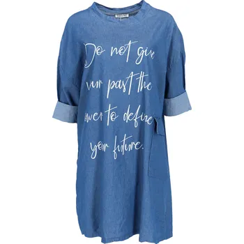 Dámské šaty Šatovka Jeans 1858 barva: modrá jeans tmavá