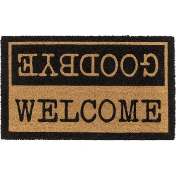Rohožka Kokosová vnitřní čistící vstupní rohož FLOMA Ruco Welcome - Goodbye - 45 x 75 x 1,5 cm