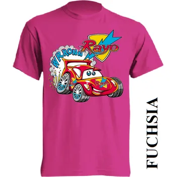 Chlapecké tričko detske-levne-bavlnene-tricko-potisk-auto Barva: Fuchsia - fuchsiová, velikost: 104