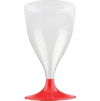 Party nádobí Santex Skleničky plastové červené 10 ks