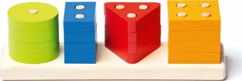 Dřevěná hračka Cubika 15337 třídíme tvary V