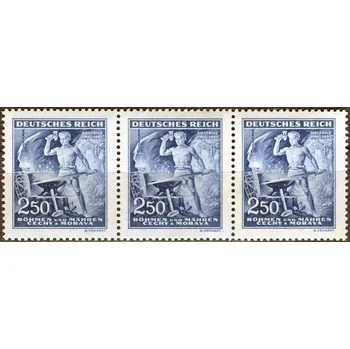 Poštovní známka Protektorát Čechy a Morava (1943) č. 110 ** B.ü.M. - 3-bl - Richard Wagner - DV 90/2, 14/1