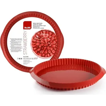 Forma na pečení Silikonová forma na koláč 28x3cm červená - Ibili