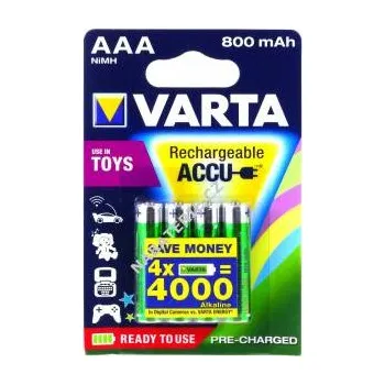 Článková baterie Varta Power Ready2Use TOYS AAA HR03 - 4ks balení (1,2V/800mAh)
