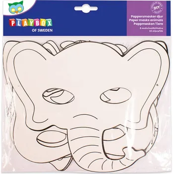 Playbox Papírové masky zvířátka 16 ks