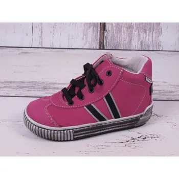 Dívčí polobotky Celoroční kožené boty obuv Pegres Elite kotníkové 1401 růžové velikost: 26