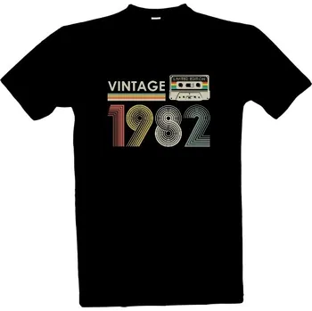 Pánská móda Tričko s potiskem Vintage 1982, limited edition pánské