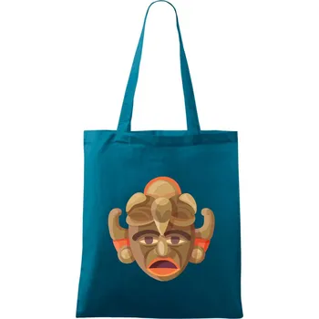 Mayové maska černoch - Taška bavlněná - 42 x 38 cm ( Petrolejová )