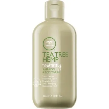 Šampon Krémová pěna na bázi konopí - TEE TREE HEMP RESTORING SHAMPOO & BODY WASH