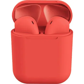 Sluchátka Bezdrátová bluetooth sluchátka i12 TWS Barva: Červená