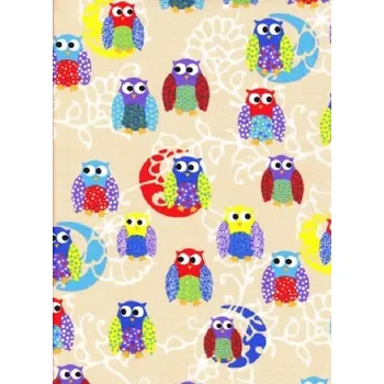 Povlečení Dětské krepové povlečení Sovičky Uzávěr: Zip