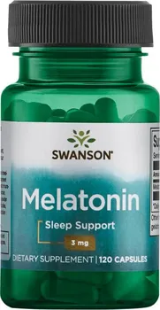 Přípravek na podporu paměti a spánku Swanson Melatonin 3 mg 120 cps.