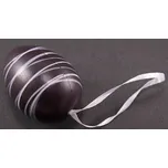 Vajíčka s dekorem bílé a mléčné čokolády na mašličce - tmavě hnědá, bílá mléčná čokoláda_CEZ2422