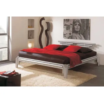 Postel Kovová postel KENDO Povrchová úprava: stříbrná RAL 9006, Rozměr: 90 x 200 cm