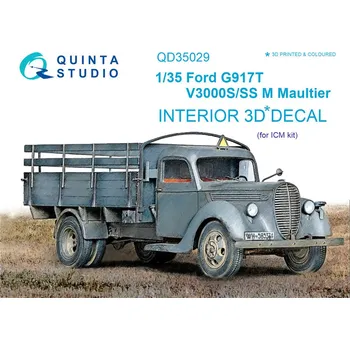 Plastikový model 1/35 Ford G917T/V3000s 3D-Print&col.Interior (ICM)