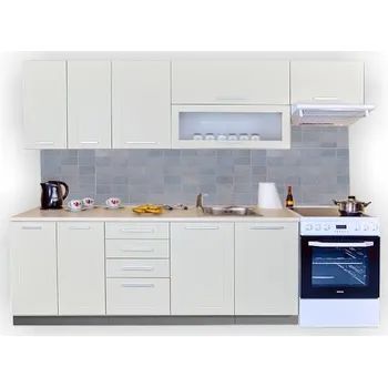 Kuchyňská linka Kuchyňská sestava vanila/grey 240 QUANTUM