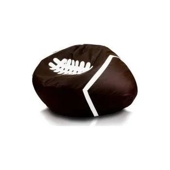 Sedací pytel Sedací vak rugbyové míč tmavě hnědá TiaHome