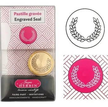 Pečeť Herbin Pečetidlo mosazné průměr 24mm věnec