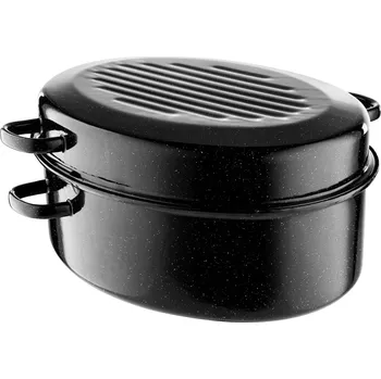 Hrnec FLORINA Pekáč s víkem oválný 3 l, 31 x 24 x v.15 cm, smalt