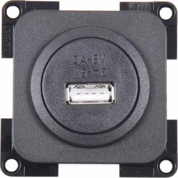 Elektrická zásuvka Fawo Zásuvka Presto USB Černá