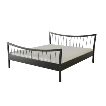 Postel Kovová postel ZOULO Povrchová úprava: stříbrná RAL 9006, Rozměr: 200 x 200 cm