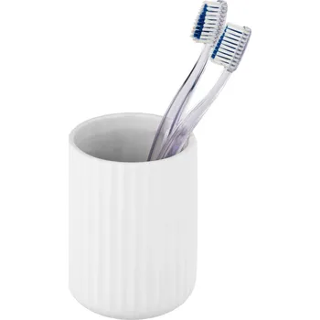 Držák na kartáček Kelímek na zubní kartáček BELLUNO, keramická, bílá, O 8 cm, Wenko