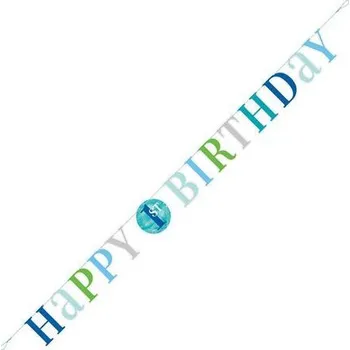 Girlanda 1. narozeniny modrá 1.83m