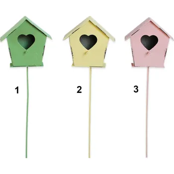 Velikonoční dekorace Budka zápich kov 30cm mix (538786)