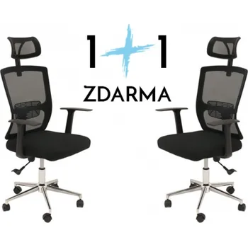 Kancelářská židle REX 1+1 zdarma Černá