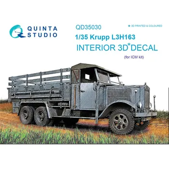 Plastikový model Quinta studio 1/35 Krupp L3H163 3D-Print&col.Interior (ICM)