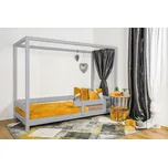 Vyspimese.CZ Dětská postel Míša se zábranou 80x180 cm, šedá