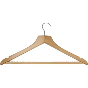 Ramínko SVING Dřevěné ramínko, prohnuté se zářezem, gumové zuby, luxusní