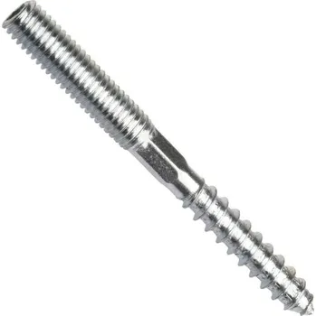 Vrut Kombinovaný šroub se dvěma závity (metrický/do dřeva), drážka torx, ocel, zinek bílý, m10x80 mm