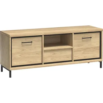 Obývací pokoj Mediolan - TV stolek M12 + KOVOVÉ NOŽIČKY - natural hikora