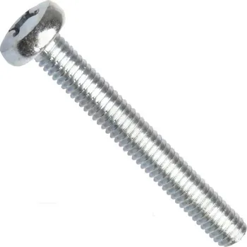 Spojovací materiál Din 7985a-h, šroub s půlkulatou hlavou, křížová drážka phillips, ocel 4.8, zinek bílý, m8x60 mm